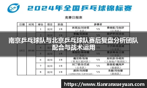 南京乒乓球队与北京乒乓球队赛后复盘分析团队配合与战术运用