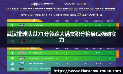 武汉排球队以71分领跑大满贯积分榜展现强劲实力